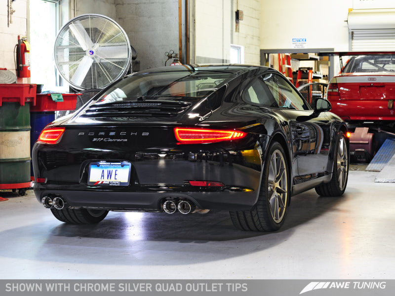 AWE Tuning Porsche 991 SwitchPath Exhaust for PSE Cars Chrome Silver Tips 3025-42010