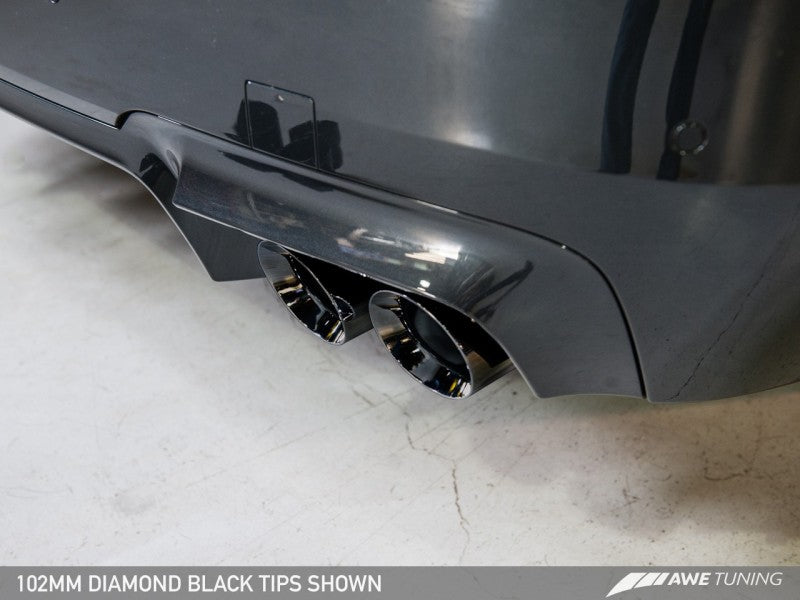AWE Tuning BMW F10 M5 Touring Edition Axle-Back Exhaust Diamond Black Tips 3015-43066