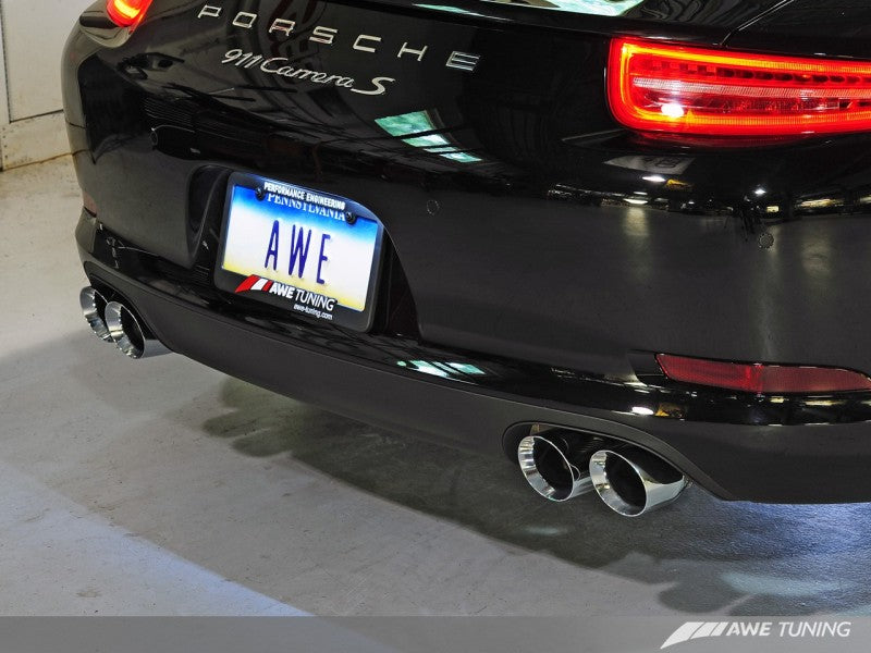 AWE Tuning Porsche 991 SwitchPath Exhaust for Non-PSE Cars Chrome Silver Tips 3025-42012