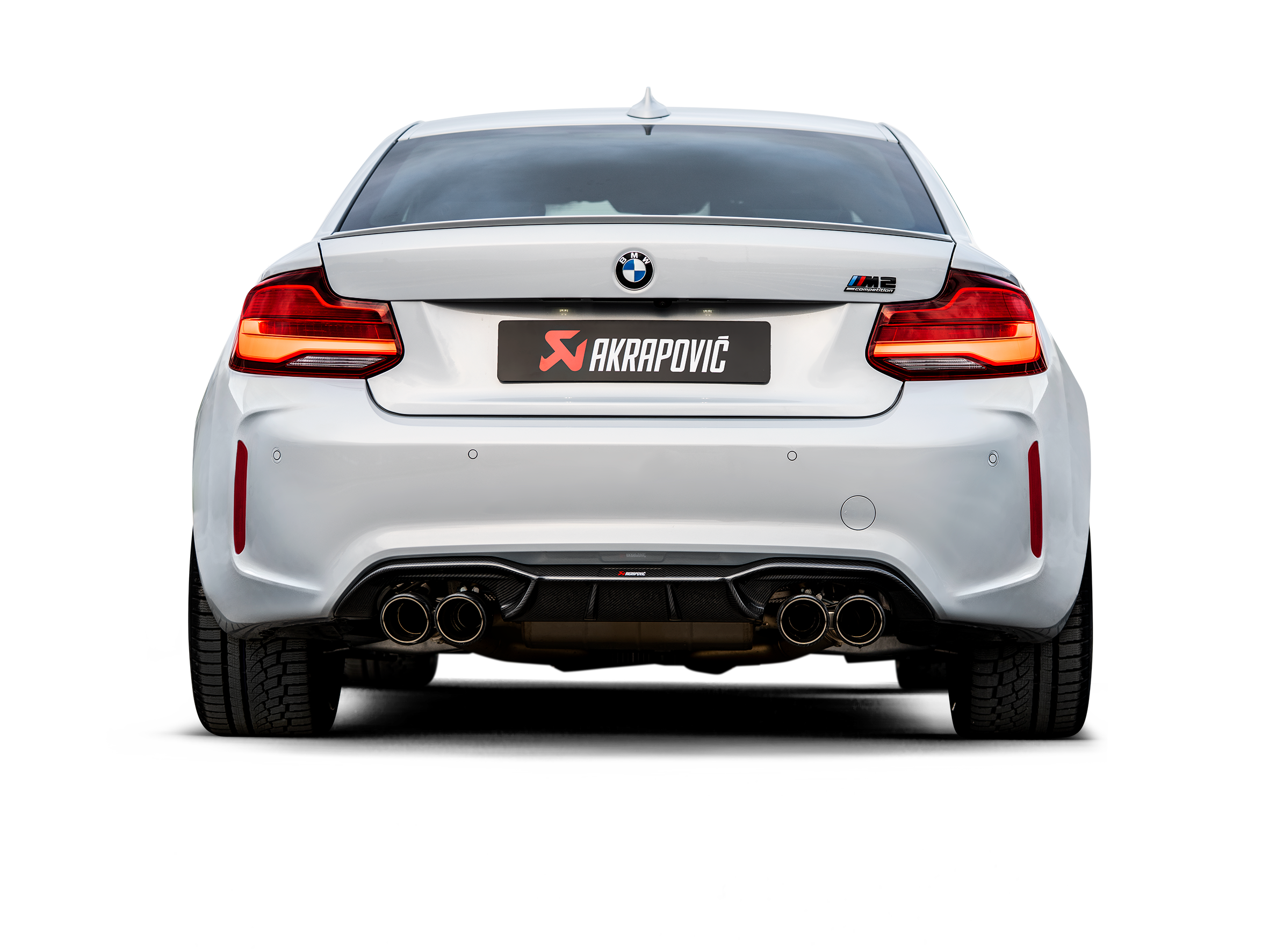 Akrapovic 2018+ BMW M2 Competition/M2 CS (F87N) Slip-On Line (Titanium) w/Carbon Fiber Tips