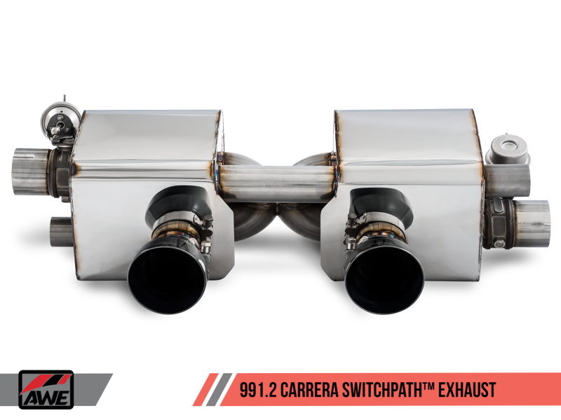 AWE Tuning Porsche 911 (991.2) Carrera / S SwitchPath Exhaust for PSE Cars - Diamond Black Tips 3025-33018