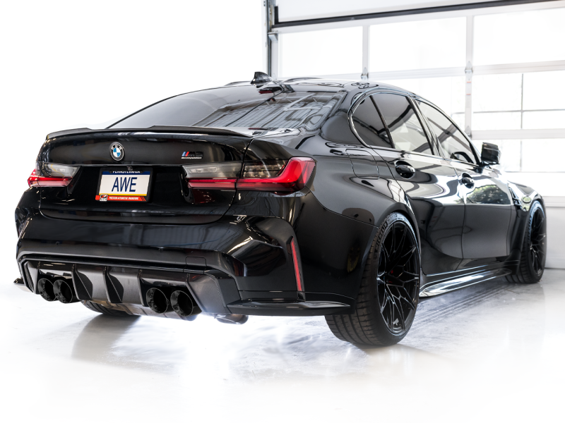 AWE Track Edition Catback Exhaust for BMW G8X M3/M4 - Diamond Black Tips 3020-42482