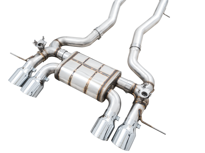 AWE SwitchPath Catback Exhaust for BMW G8X M3/M4 - Chrome Silver Tips 3025-43480