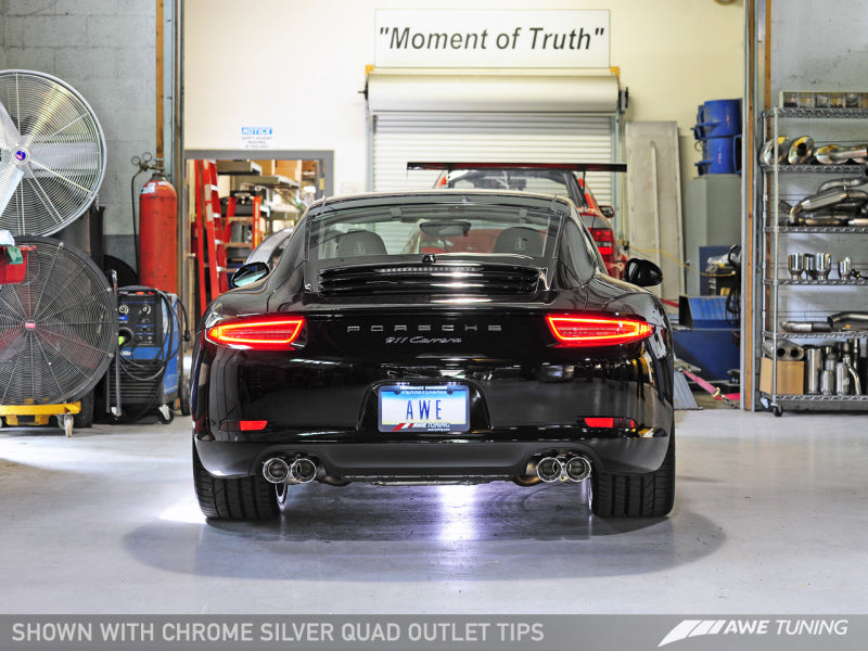 AWE Tuning Porsche 991 SwitchPath Exhaust for PSE Cars Chrome Silver Tips 3025-42010