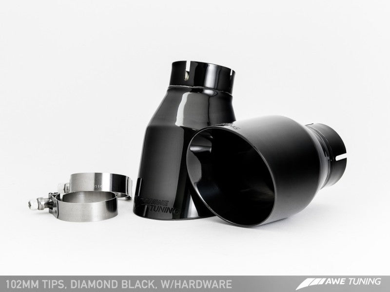 AWE Tuning BMW F10 M5 Touring Edition Axle-Back Exhaust Diamond Black Tips 3015-43066