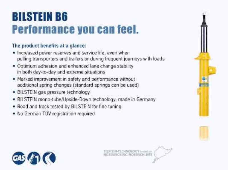 Bilstein B6 HD 2015 BMW M3/M4 w/o Elect Susp Rear Twintube Strut Assembly 24-244060