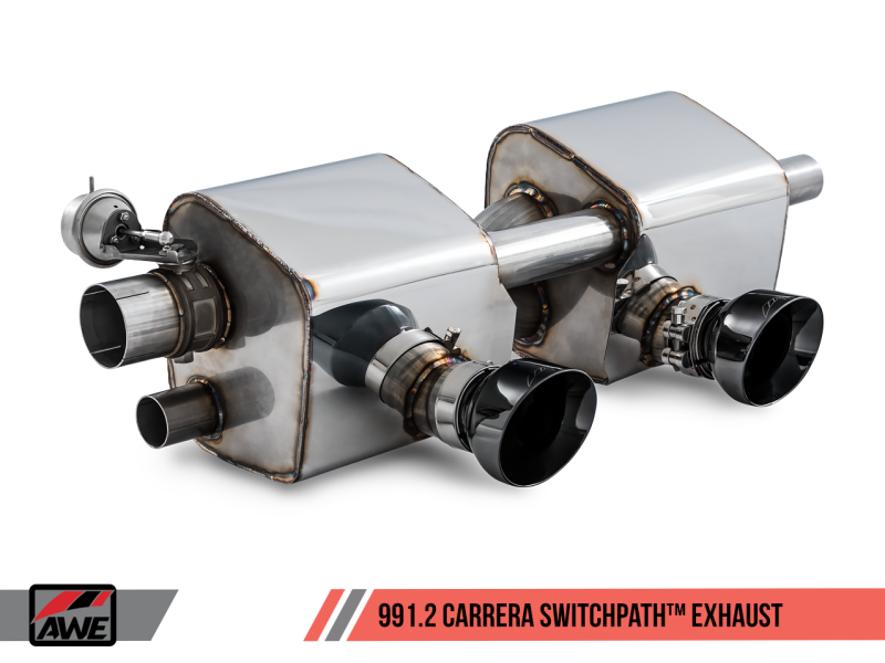 AWE Tuning Porsche 911 (991.2) Carrera / S SwitchPath Exhaust for PSE Cars - Chrome Silver Tips 3025-32018