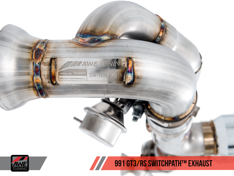 AWE Tuning Porsche 991 GT3 / RS SwitchPath Exhaust - Chrome Silver Tips 3025-32016