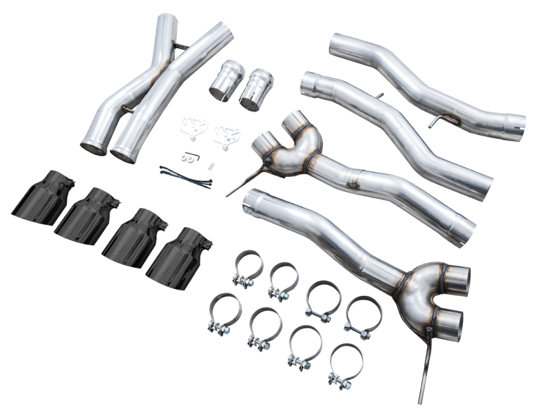 AWE Track Edition Catback Exhaust for BMW G8X M3/M4 - Diamond Black Tips 3020-42482