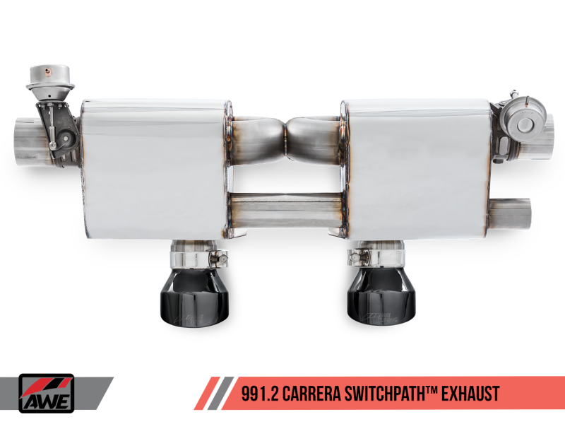 AWE Tuning Porsche 911 (991.2) Carrera / S SwitchPath Exhaust for PSE Cars - Diamond Black Tips 3025-33018