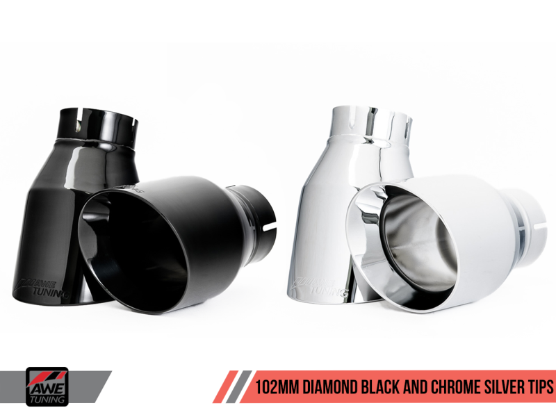 AWE Tuning Porsche 718 Boxster / Cayman Touring Edition Exhaust - Chrome Silver Tips 3015-32080