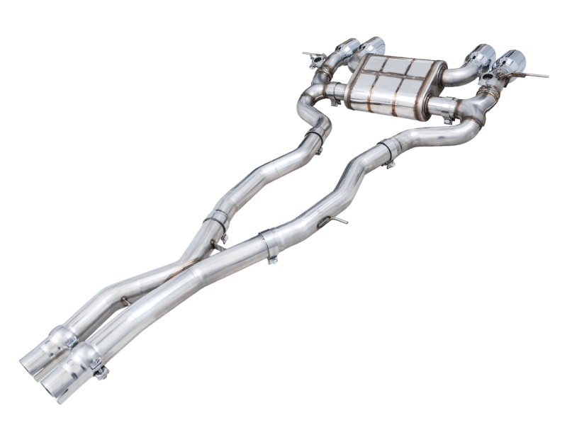 AWE SwitchPath Catback Exhaust for BMW G8X M3/M4 - Chrome Silver Tips 3025-43480