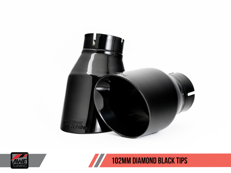 AWE Tuning Porsche Macan Track Edition Exhaust System - Diamond Black 102mm Tips 3020-43040