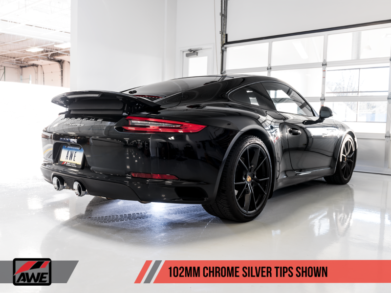 AWE Tuning Porsche 911 (991.2) Carrera / S SwitchPath Exhaust for PSE Cars - Chrome Silver Tips 3025-32018