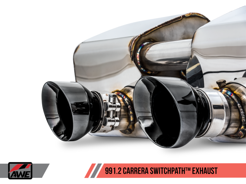 AWE Tuning Porsche 911 (991.2) Carrera / S SwitchPath Exhaust for PSE Cars - Diamond Black Tips 3025-33018