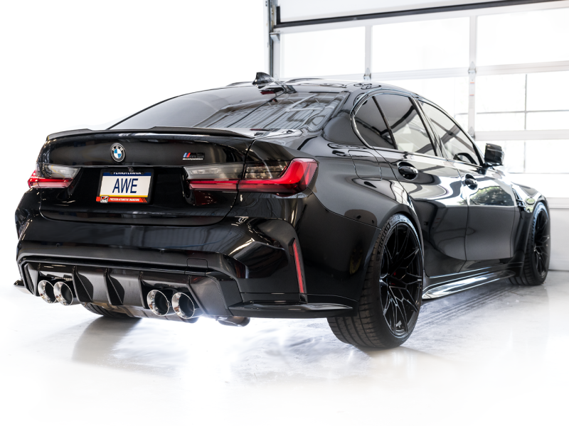 AWE SwitchPath Catback Exhaust for BMW G8X M3/M4 - Chrome Silver Tips 3025-43480