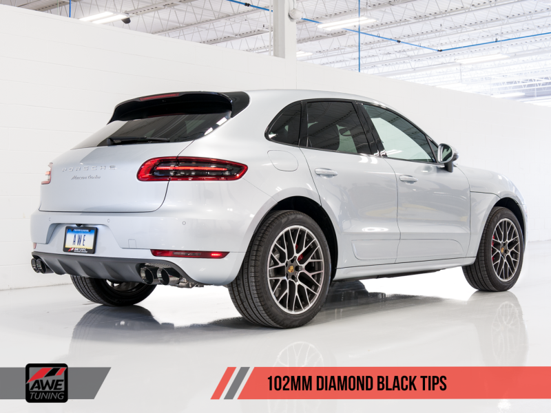AWE Tuning Porsche Macan Touring Edition Exhaust System - Diamond Black 102mm Tips 3015-43072