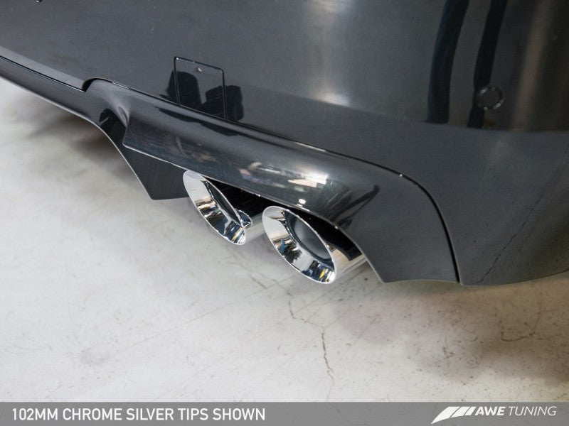 AWE Tuning BMW F10 M5 Touring Edition Axle-Back Exhaust Chrome Silver Tips 3015-42062