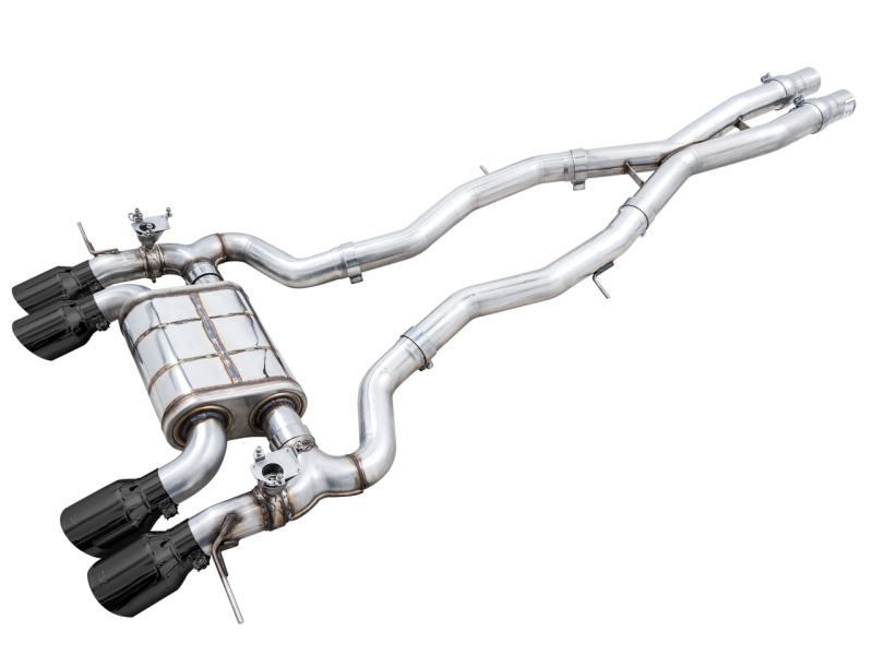 AWE SwitchPath Catback Exhaust for BMW G8X M3/M4 - Diamond Black Tips 3025-42480