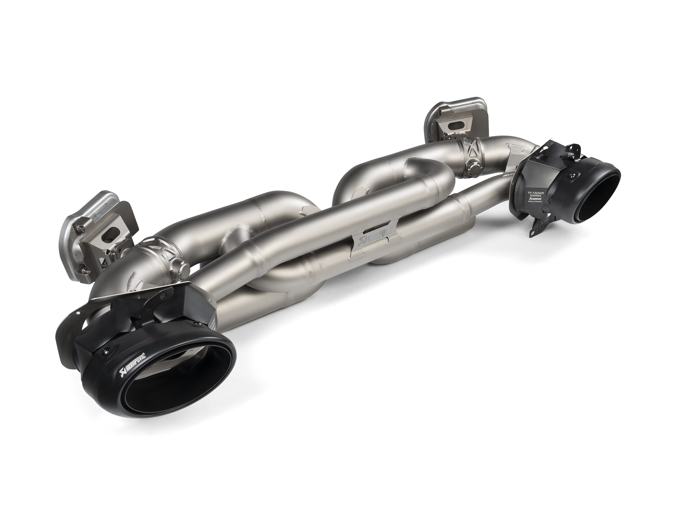 Akrapovic 20-21 Porsche 911 Turbo/Turbo S (992) Slip-On Race Line (Titanium) w/Titanium Tips