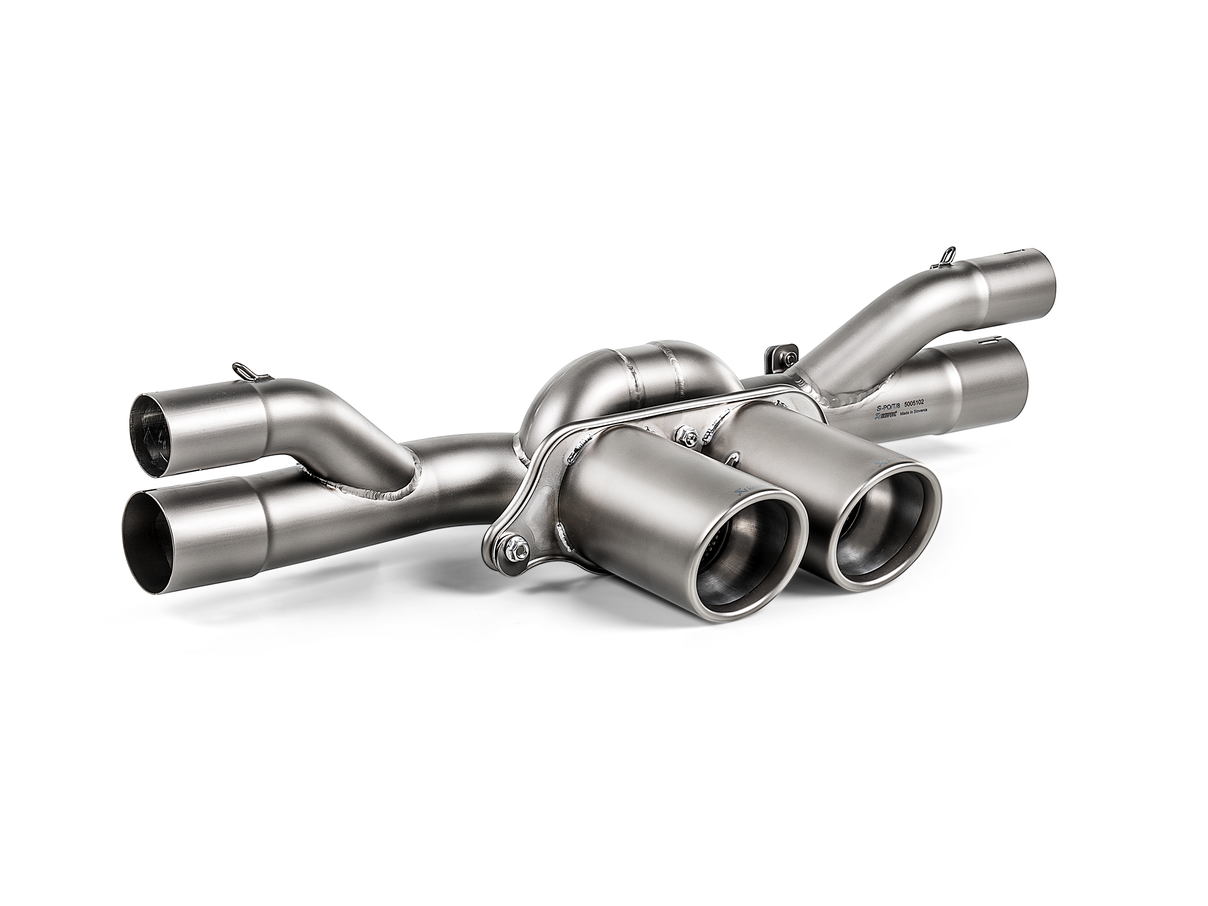 Akrapovic 2018 Porsche 911 GT3 (991.2) Slip-On Race Line (Titanium) w/Titanium Tail Pipe Set