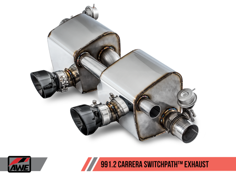 AWE Tuning Porsche 911 (991.2) Carrera / S SwitchPath Exhaust for PSE Cars - Chrome Silver Tips 3025-32018
