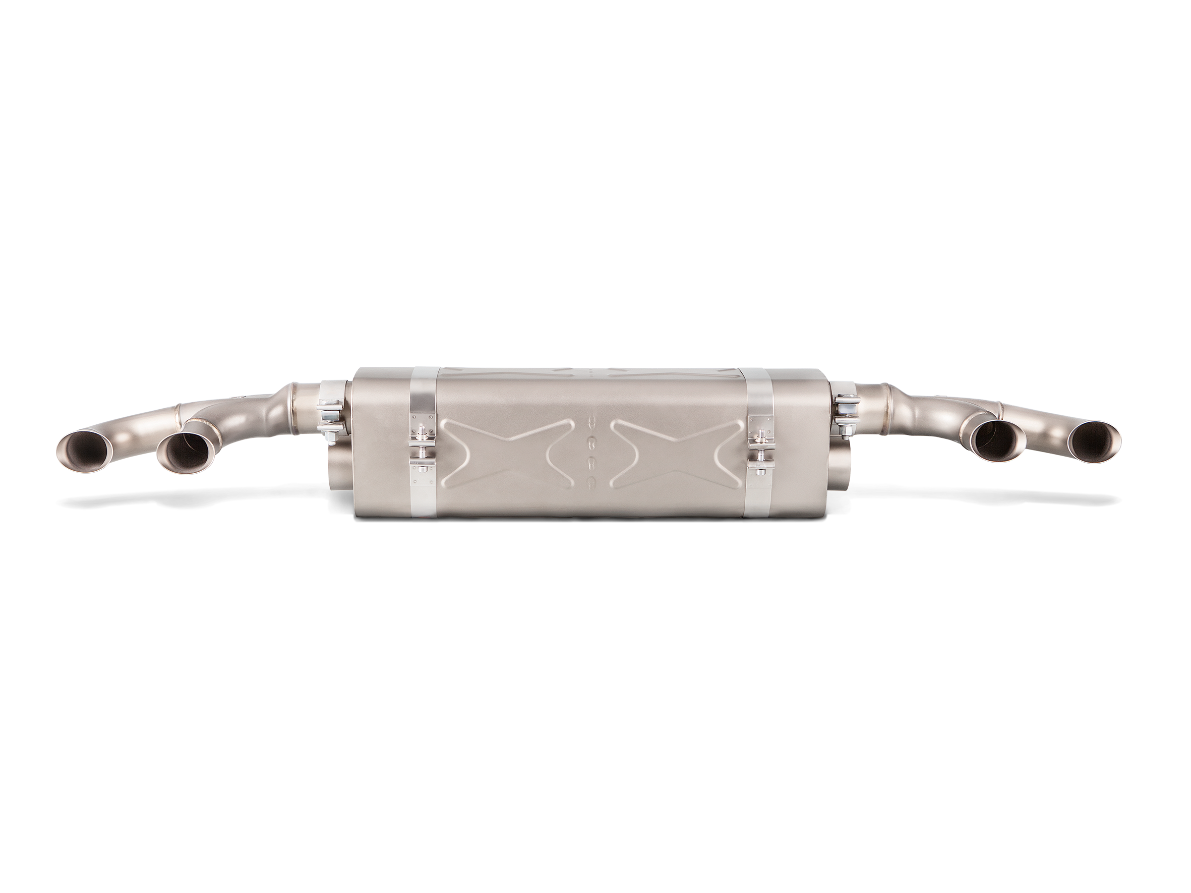 Akrapovic 16-17 Porsche 911 Turbo/Turbo S (991.2) Slip-On Line (Titanium) w/ Tips & Gloss Diffuser