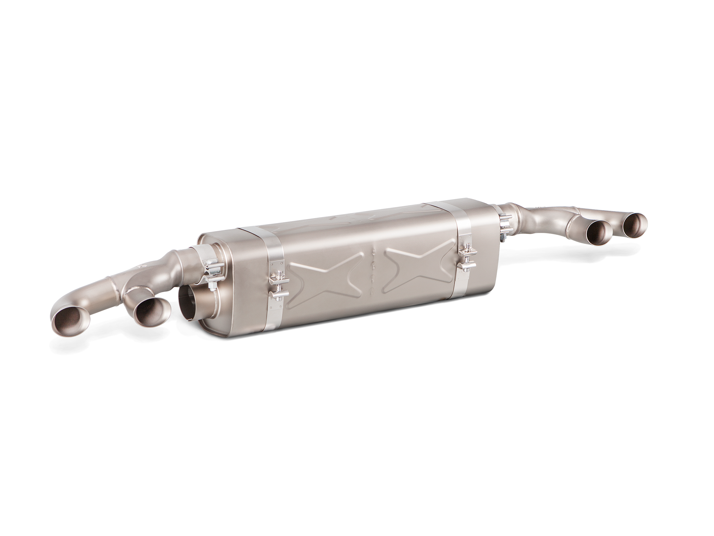 Akrapovic 16-17 Porsche 911 Turbo/Turbo S (991.2) Slip-On Line (Titanium) w/ Tips & Matte Diffuser