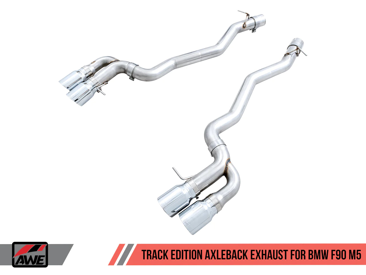 AWE Tuning 18-19 BMW F90 M5 Track Edition Axle-Back Exhaust- Black Diamond Tips 3020-43077