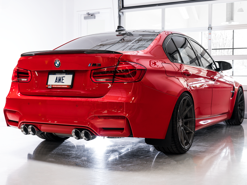 AWE Tuning BMW F8X M3/M4 Track Edition Catback Exhaust - Chrome Silver Tips 3020-42082