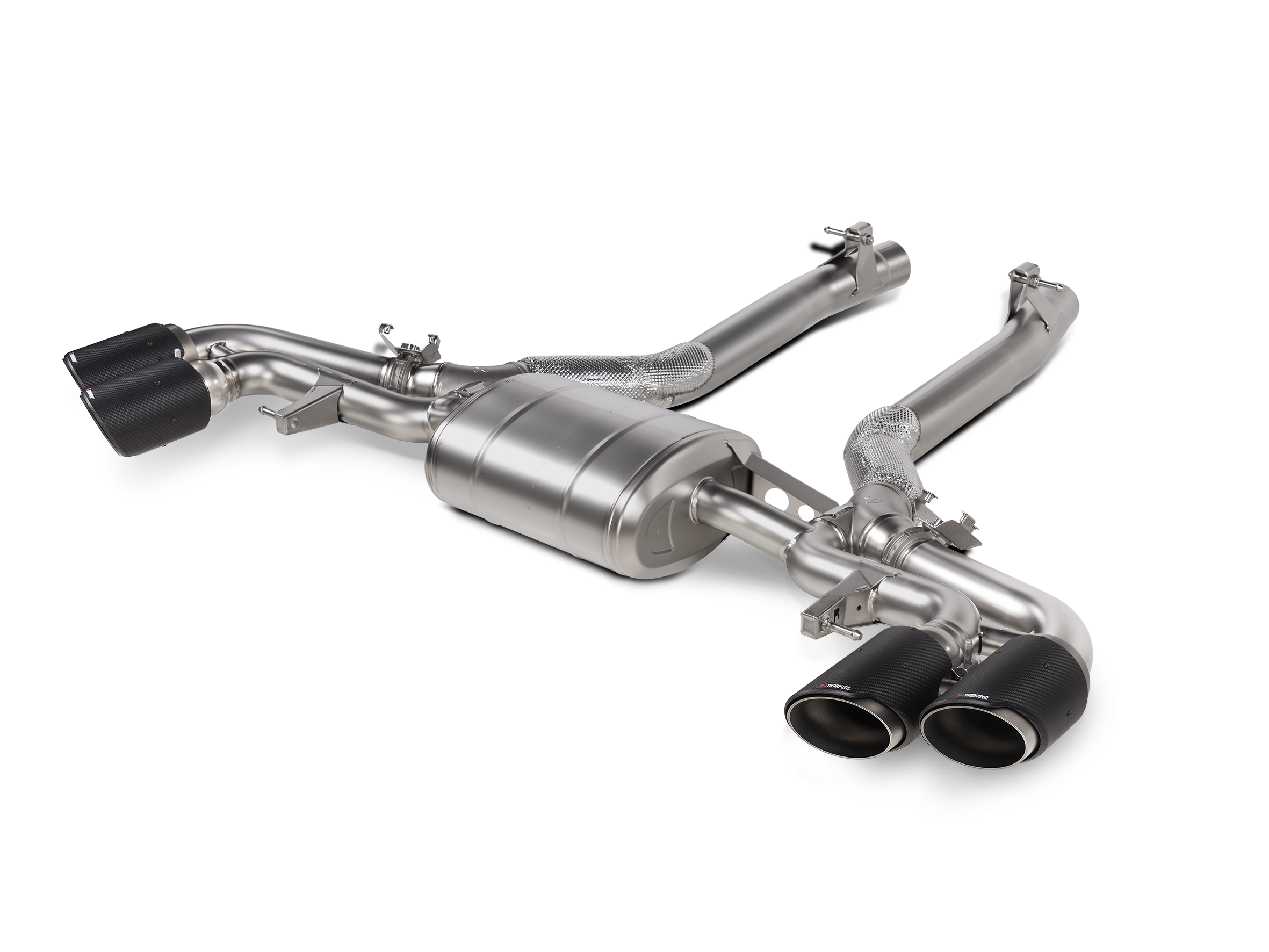 Akrapovic 2020+ BMW X5M (F95)/X6M (F96) Slip-On Line (Titanium) w/Carbon Fiber Titanium Tips