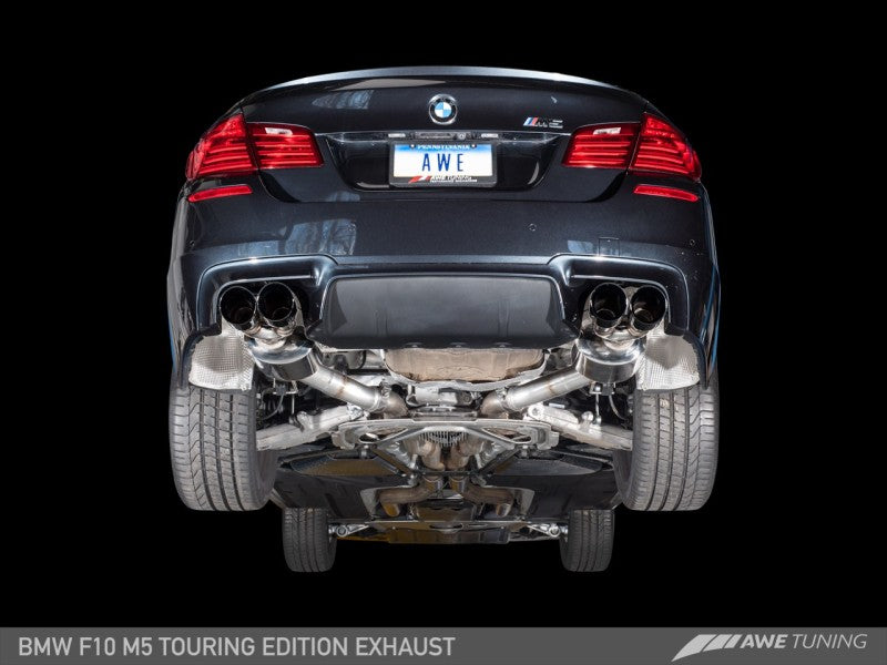 AWE Tuning BMW F10 M5 Touring Edition Axle-Back Exhaust Chrome Silver Tips 3015-42062