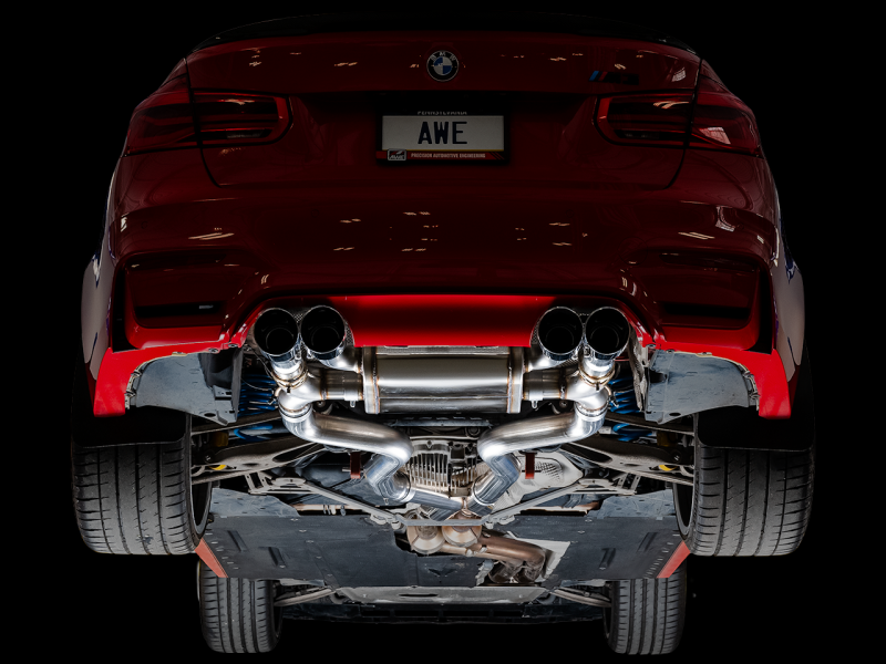 AWE Tuning BMW F8X M3/M4 SwitchPath Catback Exhaust - Diamond Black Tips 3025-43074
