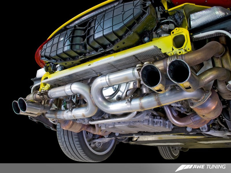 AWE Tuning Porsche 991 SwitchPath Exhaust for Non-PSE Cars Chrome Silver Tips 3025-42012