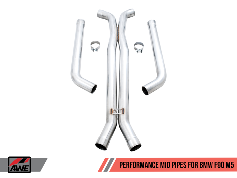AWE Tuning 18-19 BMW F90 M5 Non-Resonated Performance Mid Pipes 3020-11024