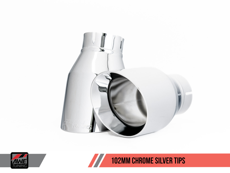 AWE Tuning Porsche Macan Touring Edition Exhaust System - Chrome Silver 102mm Tips 3015-42068