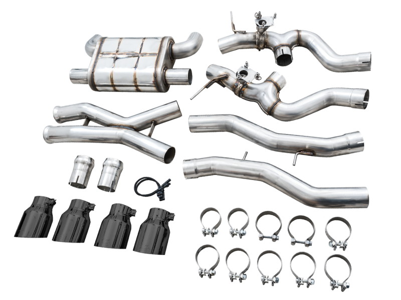 AWE SwitchPath Catback Exhaust for BMW G8X M3/M4 - Diamond Black Tips 3025-42480