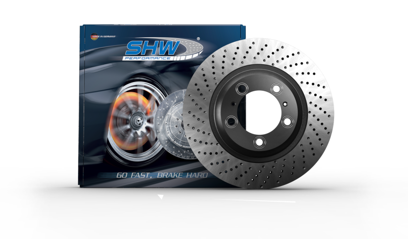 SHW 99-08 Porsche 911 Carrera 3.6L w/o Ceramic Brakes Left Front Cross-Drilled MB Brake Rotor