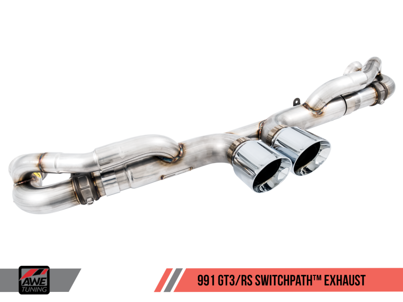 AWE Tuning Porsche 991 GT3 / RS SwitchPath Exhaust - Diamond Black Tips 3025-33016