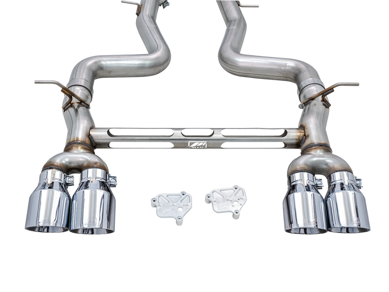 AWE Tuning BMW F8X M3/M4 Track Edition Catback Exhaust - Chrome Silver Tips 3020-42082