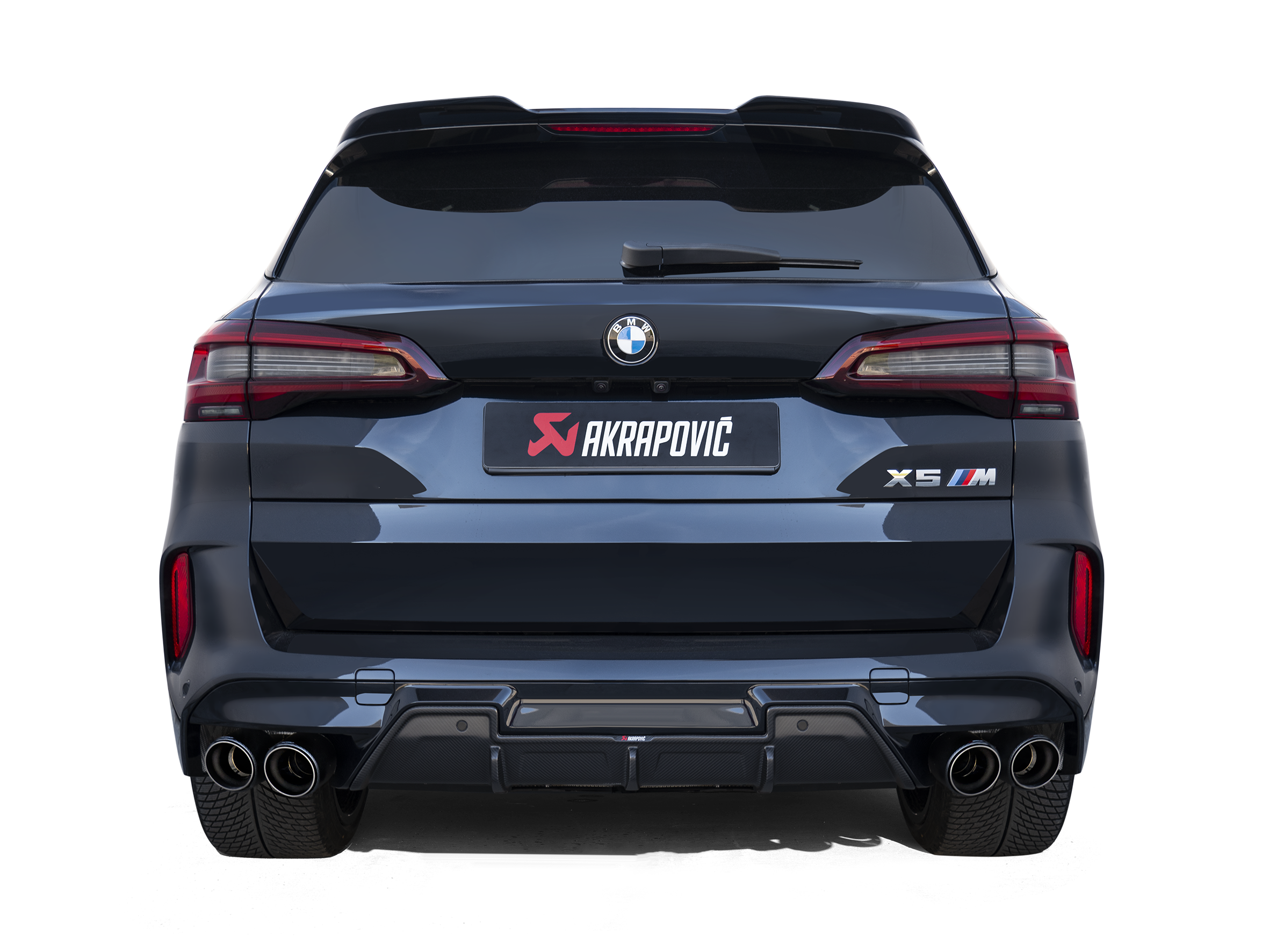 Akrapovic 2020+ BMW X5M (F95)/X6M (F96) Slip-On Line (Titanium) w/Carbon Fiber Titanium Tips