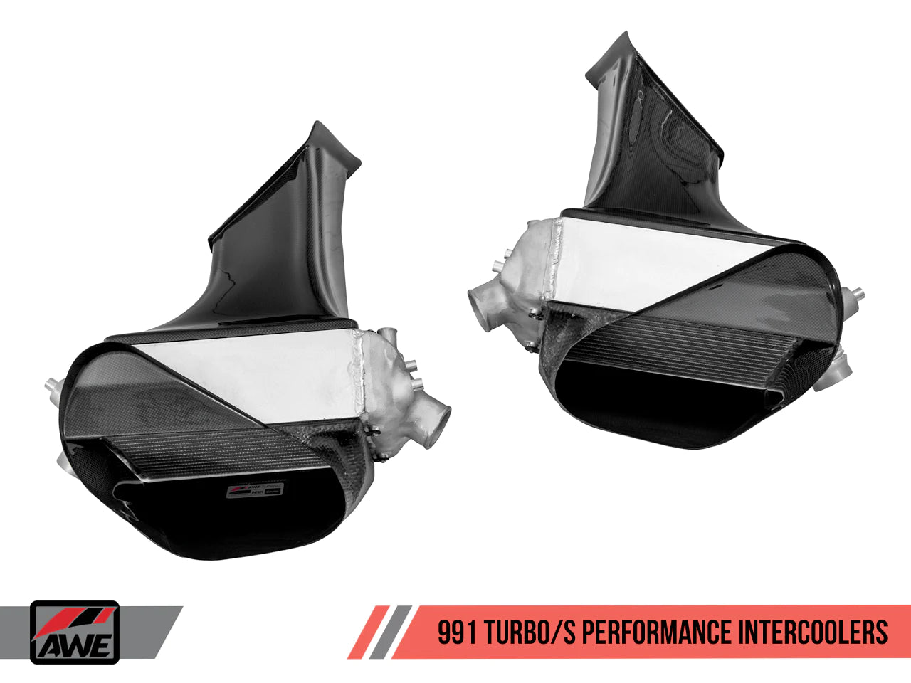 AWE Tuning Porsche 991 (991.1 & 991.2) Turbo/Turbo S Performance Intercooler Kit 4510-11050