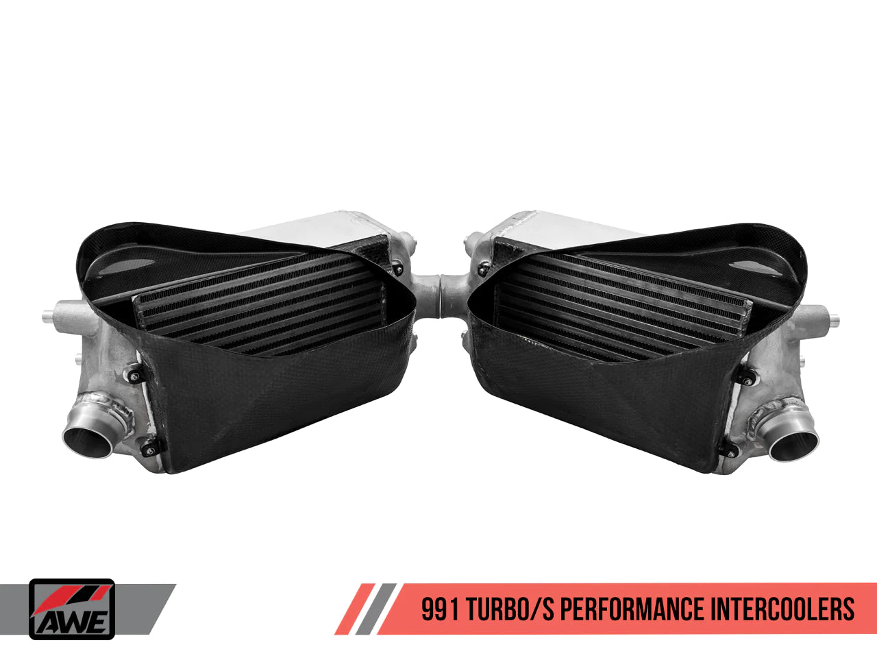 AWE Tuning Porsche 991 (991.1 & 991.2) Turbo/Turbo S Performance Intercooler Kit 4510-11050
